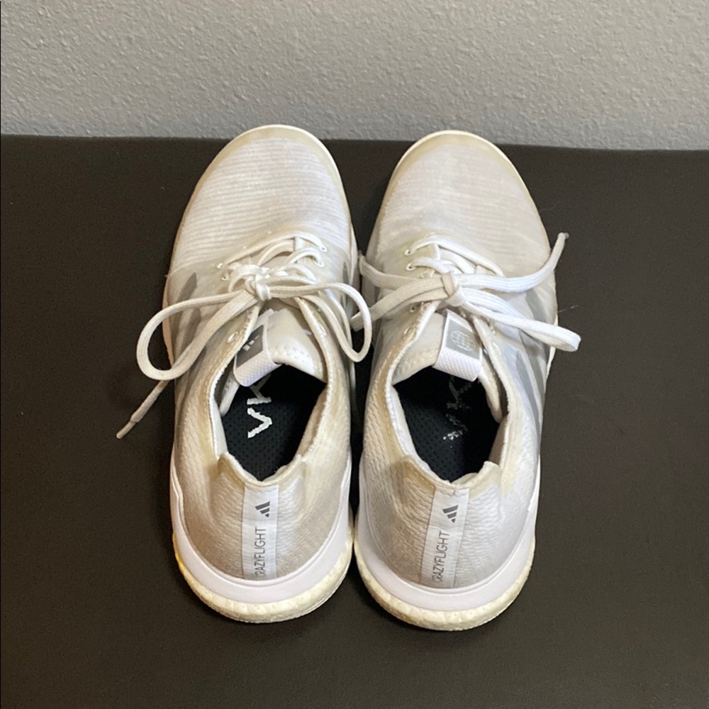 Adidas CrazyFlight Silver and White Shoes. Woman’s size 9. Used for volleyball. - Picture 4 of 6